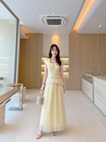 Tweed Pleated Skirt Set